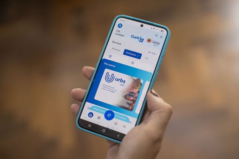 Interface do Curitiba App