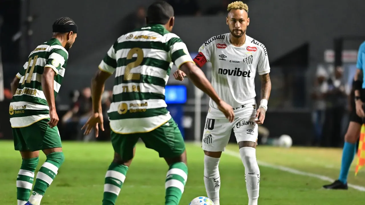 Neymar em Santos x Coritiba. (Foto: Jota Erre/AGIF/Sipa USA/Icon Sport)