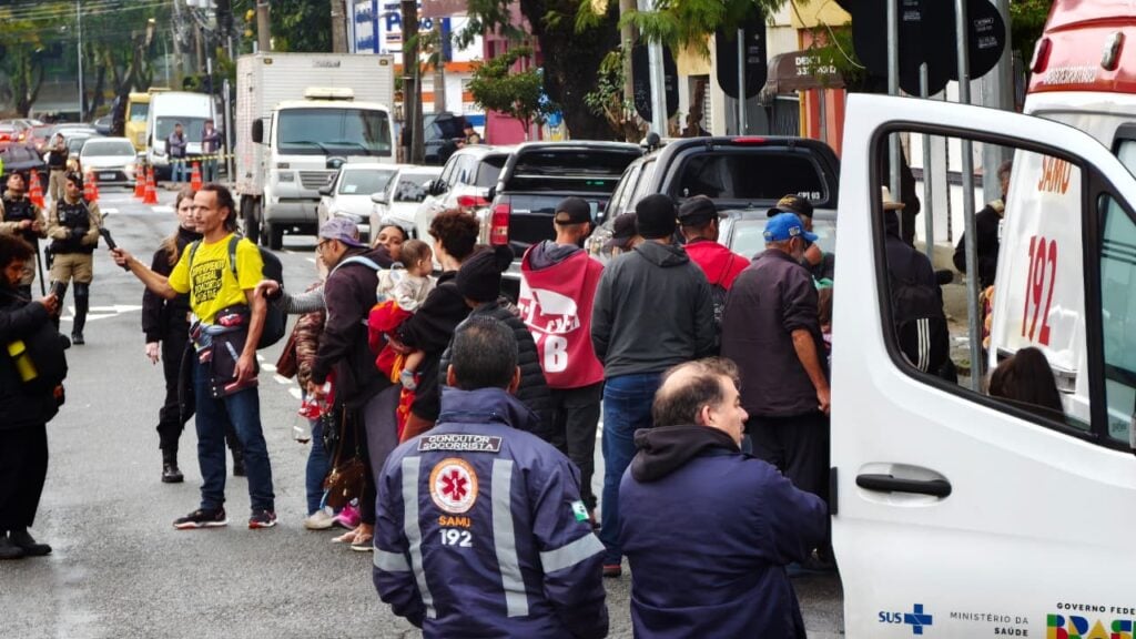 Ação da polícia no Centro de Curitiba
