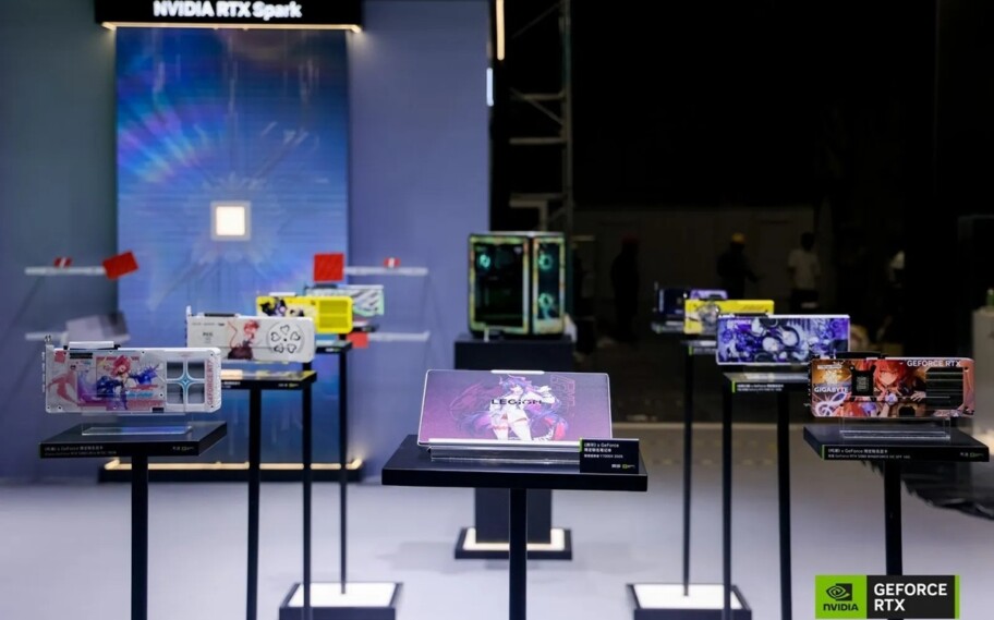 NVIDIA exibe 8 GeForce RTX 5080 inspiradas em jogos na Bilibili World 2026