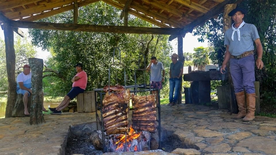Costela preparada no fogo de chão