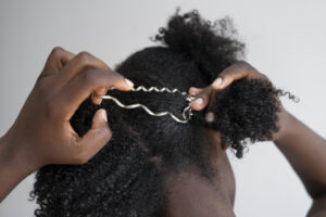 cabelo black power penteado