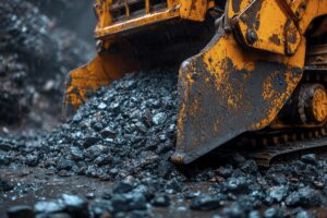 mineração escavadora carvão