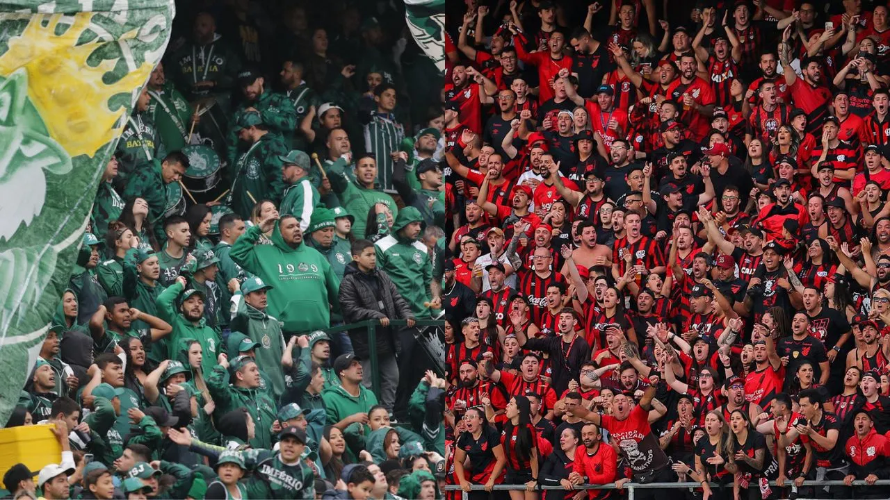 Torcidas de Coritiba e Athletico no Couto Pereira