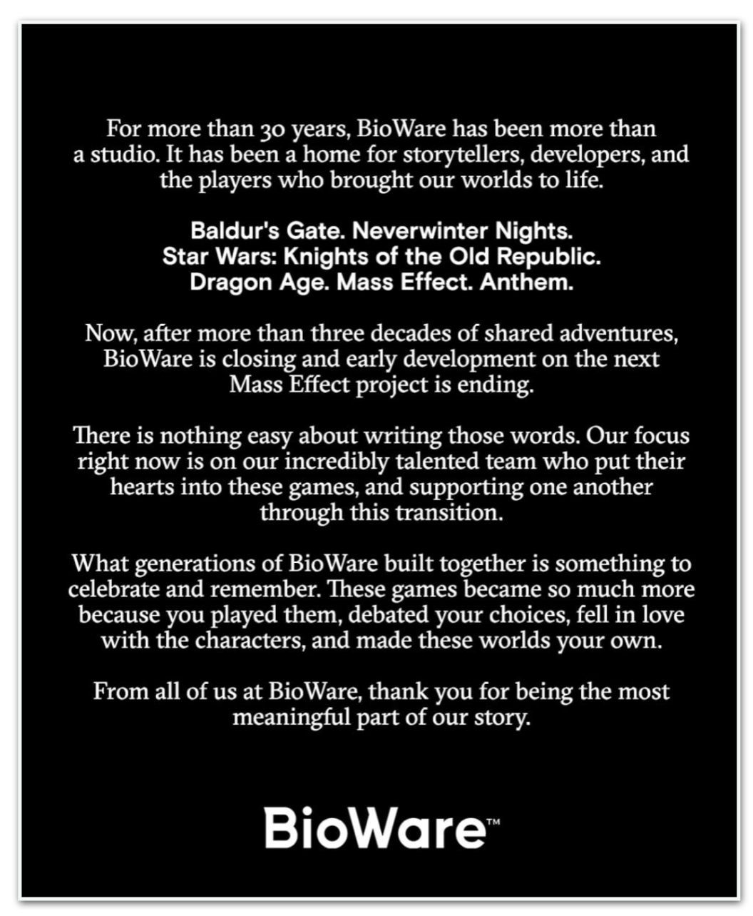 Logotipo da BioWare
